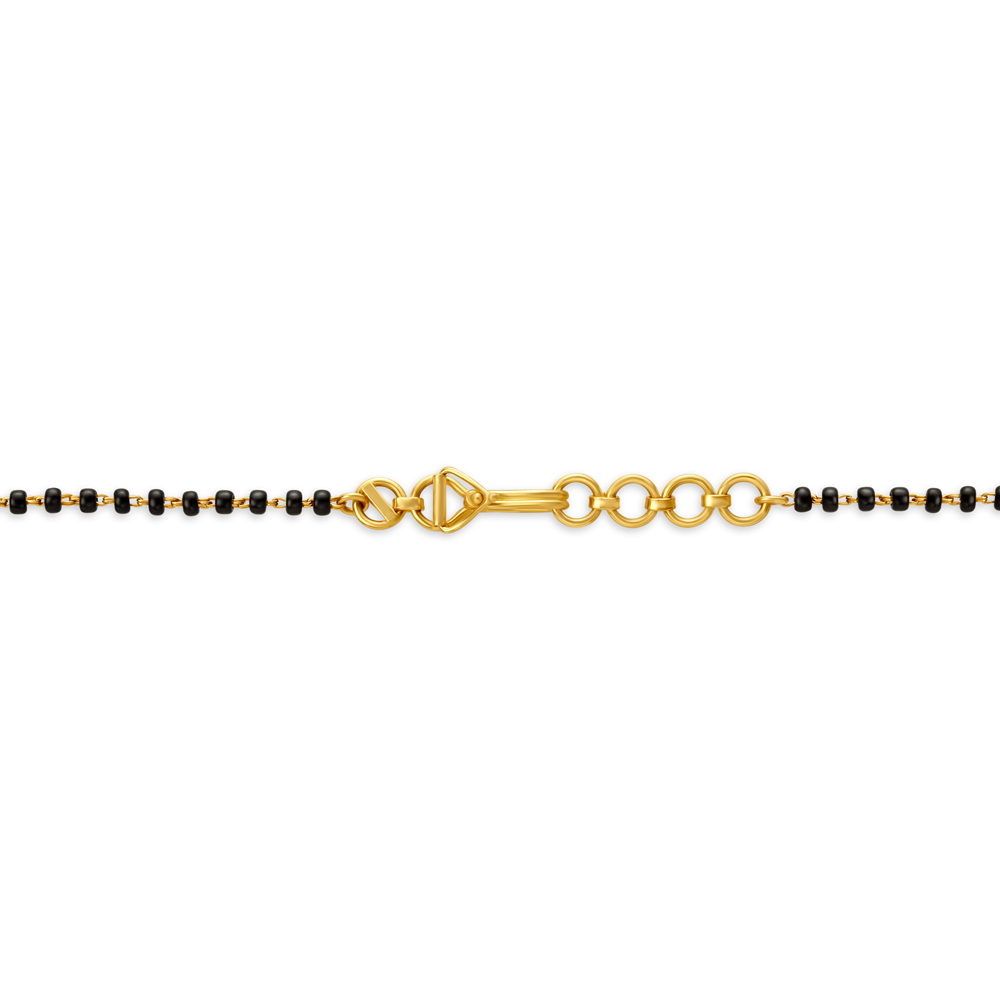 Enticing Yellow Gold Carved Bead Mangalsutra,,hi-res image number null