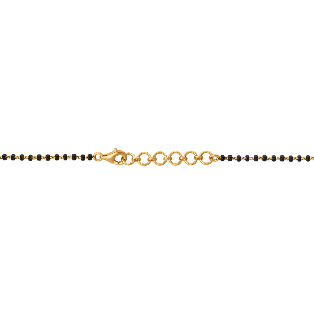 Elegant Floral Diamond Mangalsutra in Yellow and Rose Gold,,hi-res image number null
