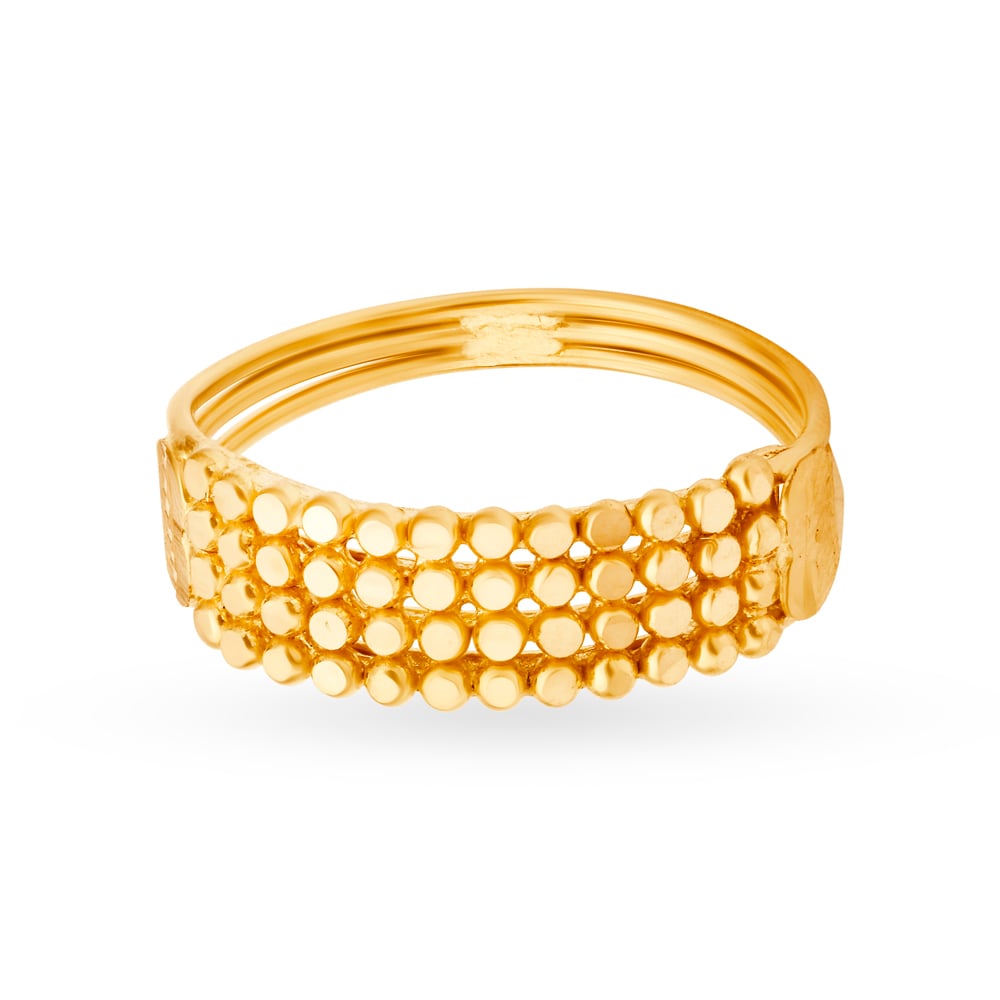 Dotted Gold Finger Ring,,hi-res image number null