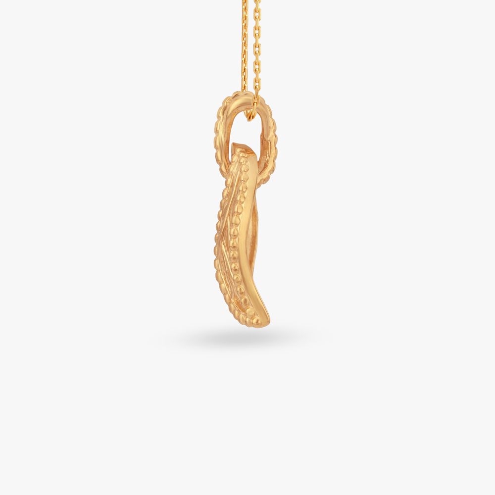 Elegant Vines Gold Pendant and Earrings Set,,hi-res image number null