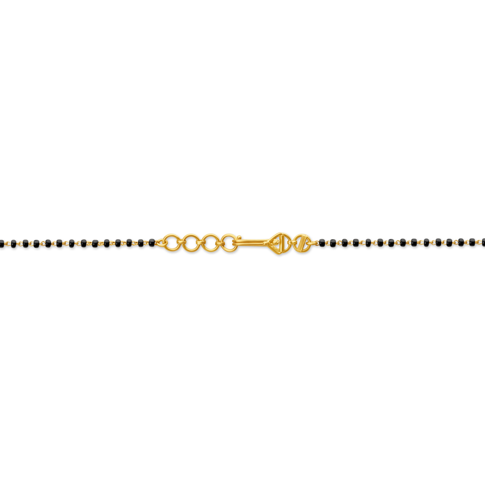 Stunning Yellow Gold Carved Bead Mangalsutra,,hi-res image number null