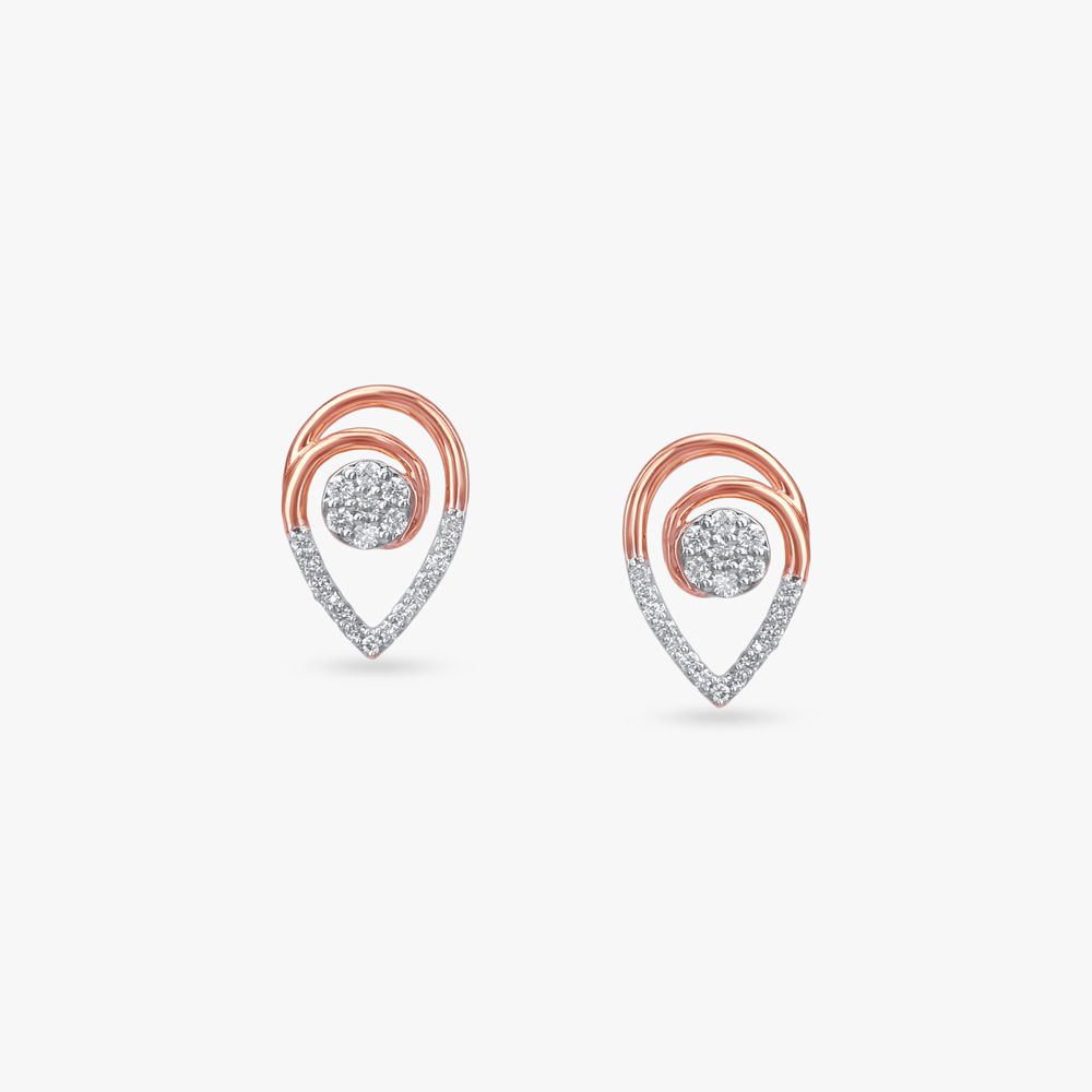 Radiant Drop Diamond Stud Earrings,,hi-res image number null