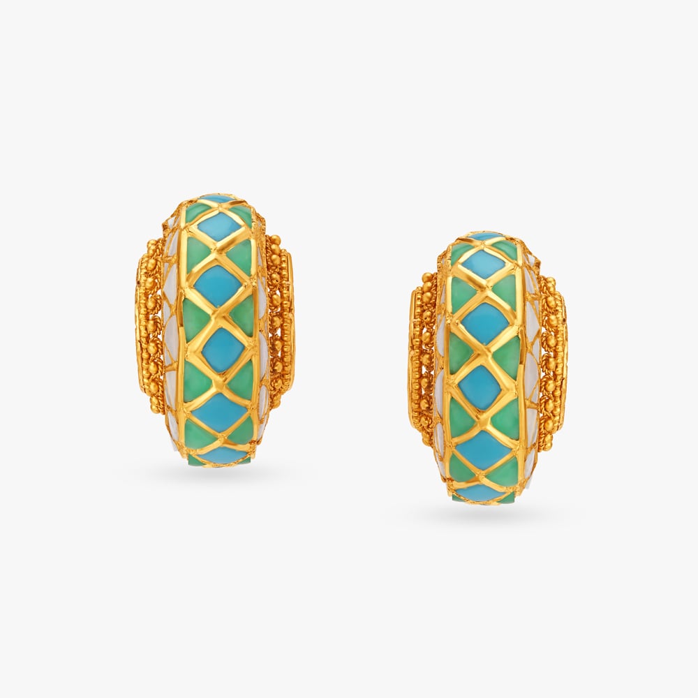Marvellous Turquoise Badhroom Pattern Necklace Set,,hi-res image number null