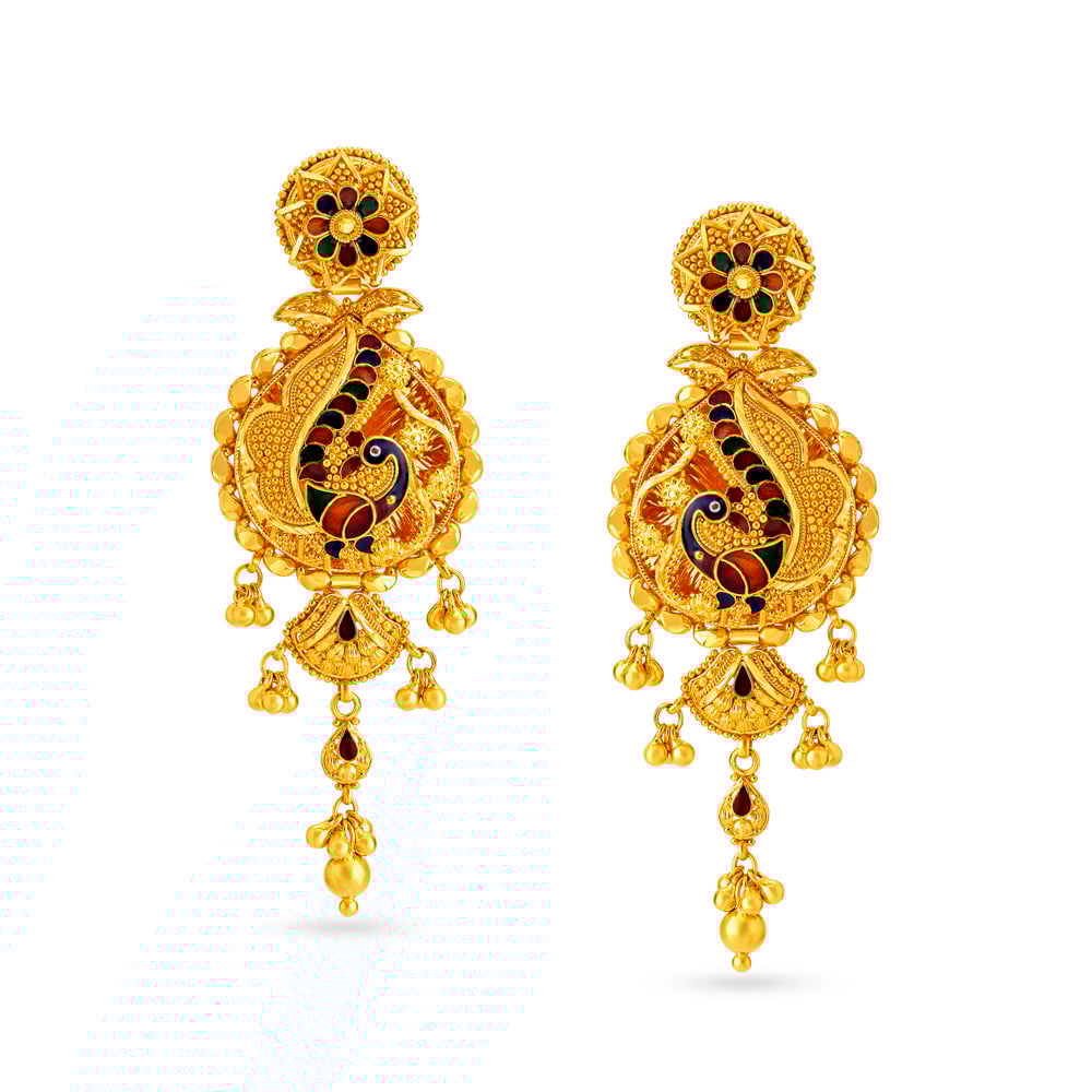 Vibrant Peacock Necklace Set,,hi-res image number null