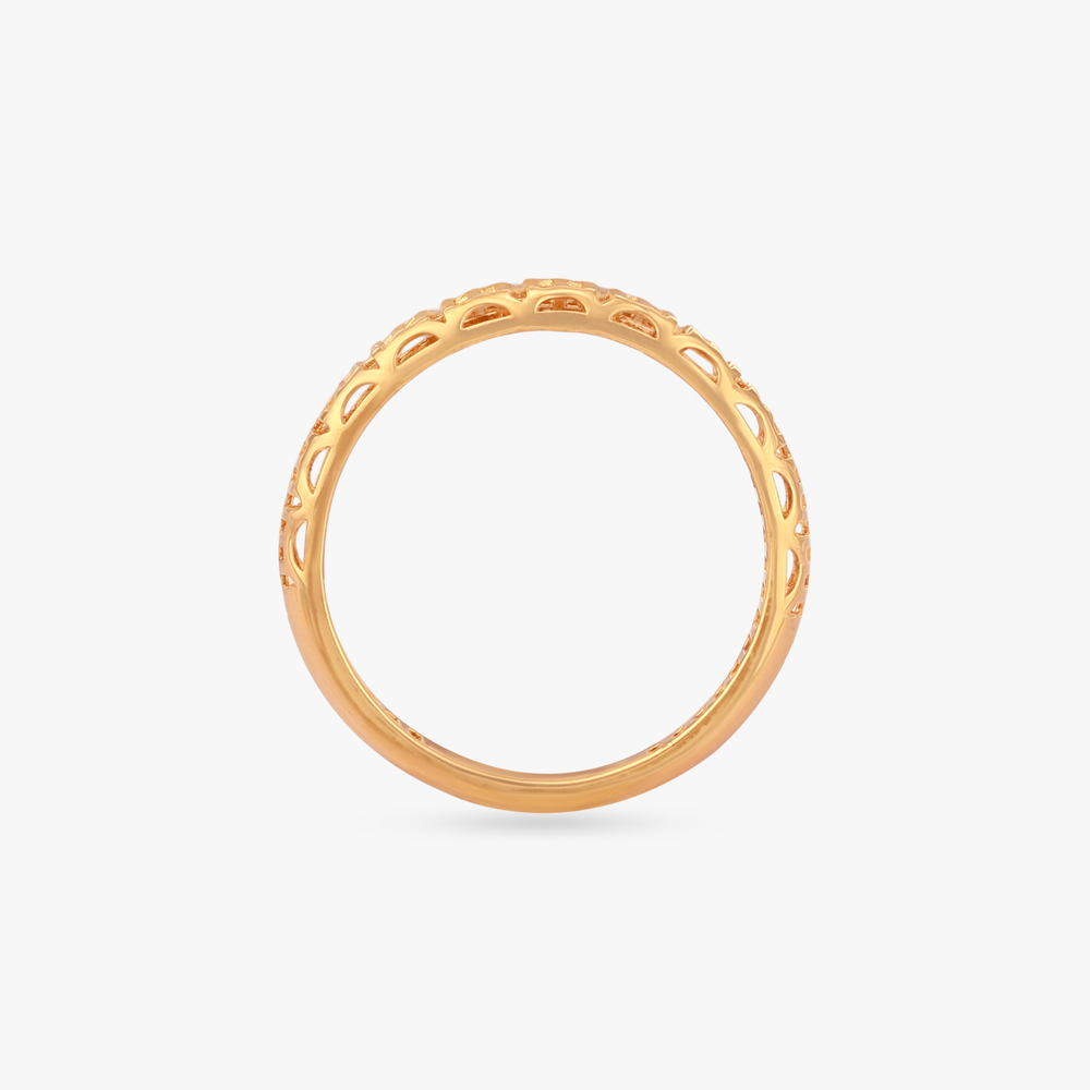 Lattice Crest Gold Ring,,hi-res image number null