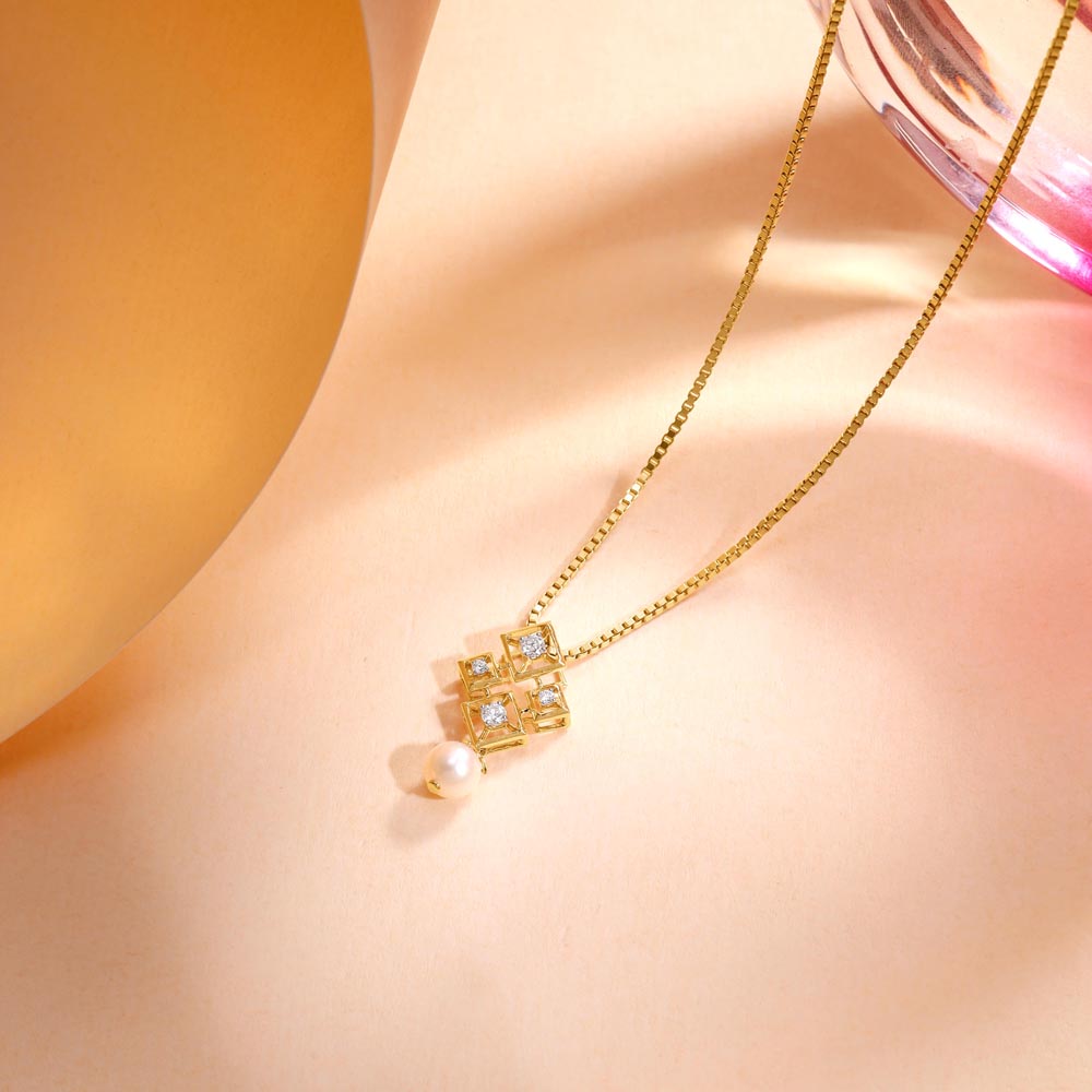 Soft Geometry Diamond Pendant,,hi-res image number null
