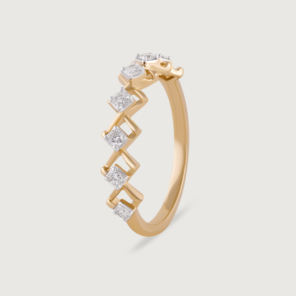 Disco Lights Gold & Diamond Finger Ring,,hi-res image number null
