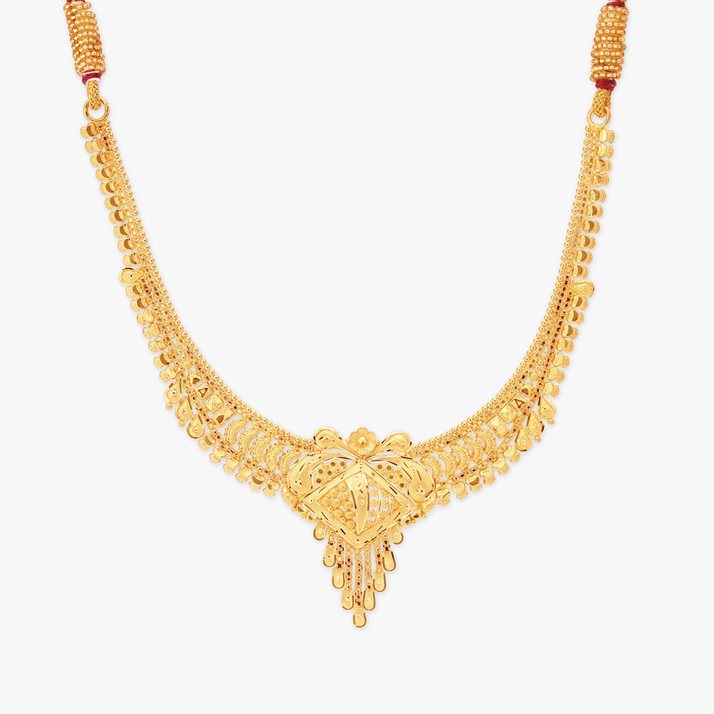 Traditional Gold Necklace Set,,hi-res image number null