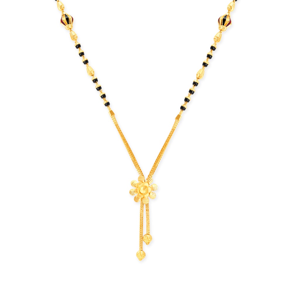 Solitary Flower Mangalsutra,,hi-res image number null