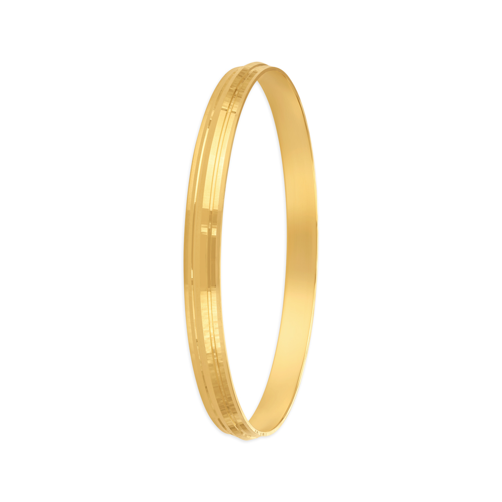 Lined Alluring Gold Kada for Men,,hi-res image number null