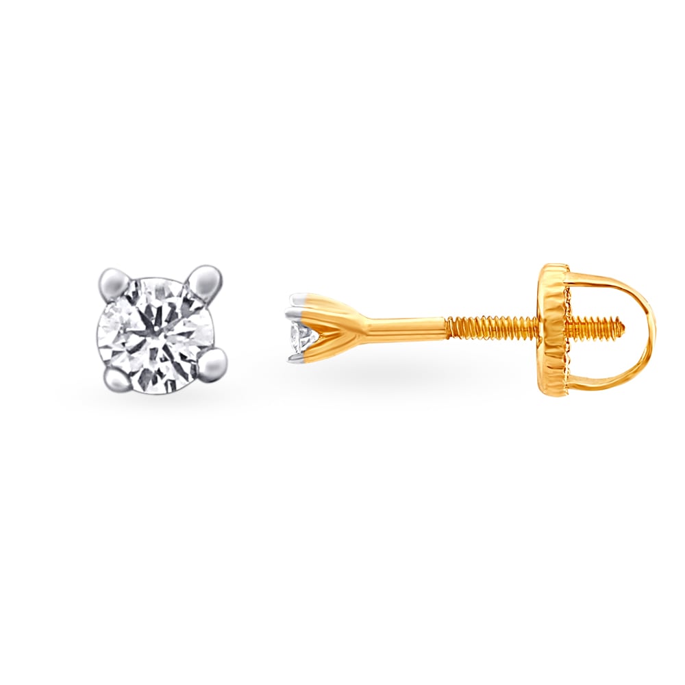Petite Round Diamond Stud Earrings,,hi-res image number null