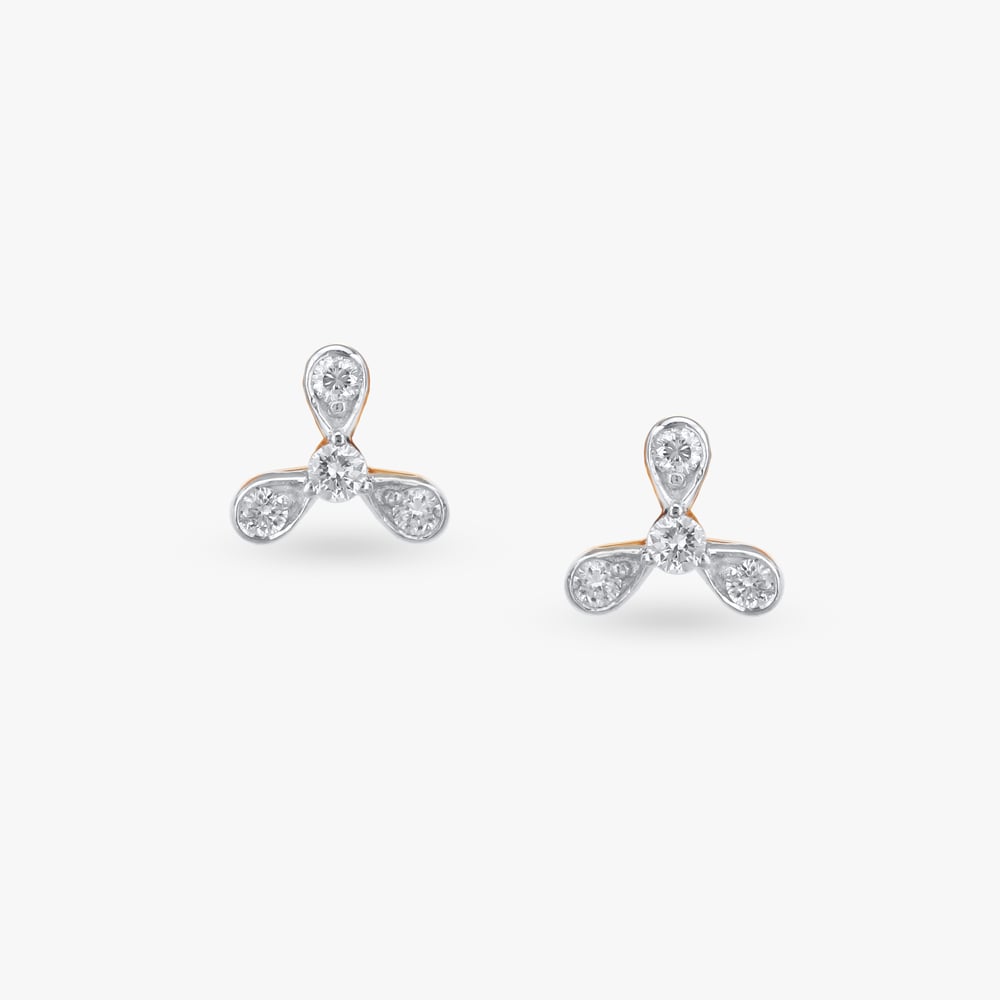 Twinkle Trio Diamond Stud Earrings for Kids,,hi-res image number null