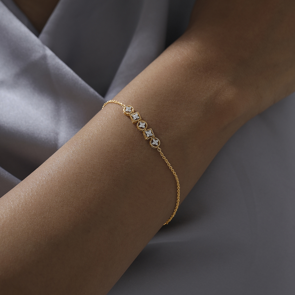Geometric Rhythm Diamond Bracelet,,hi-res image number null