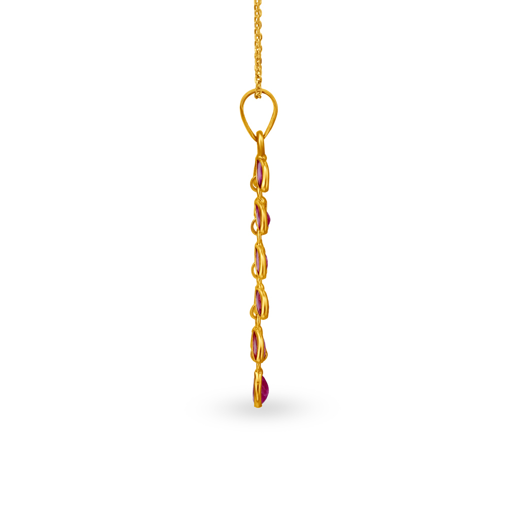 Mona Ruby Pendant Earrings Set,,hi-res image number null