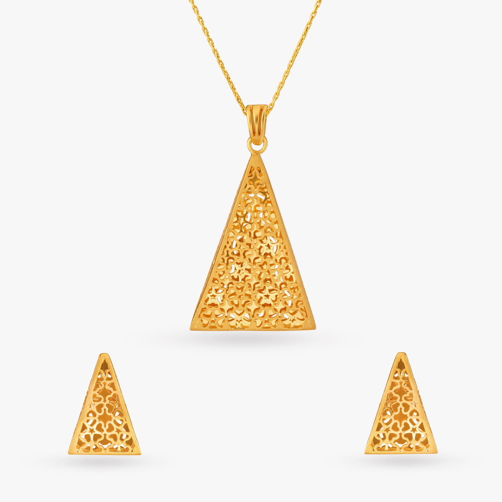 Gleeful Gleam Pendant and Earrings Set,,hi-res image number null