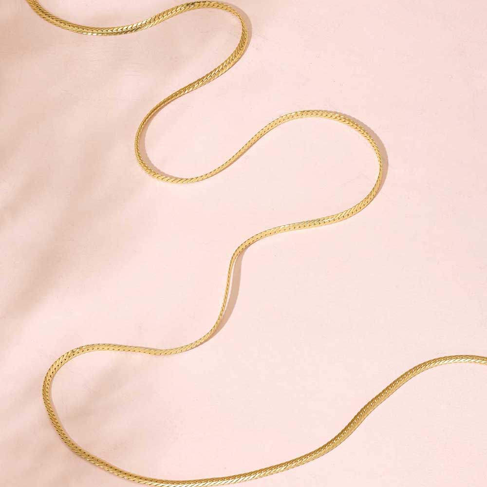 Sleek Twist Gold Chain,,hi-res image number null