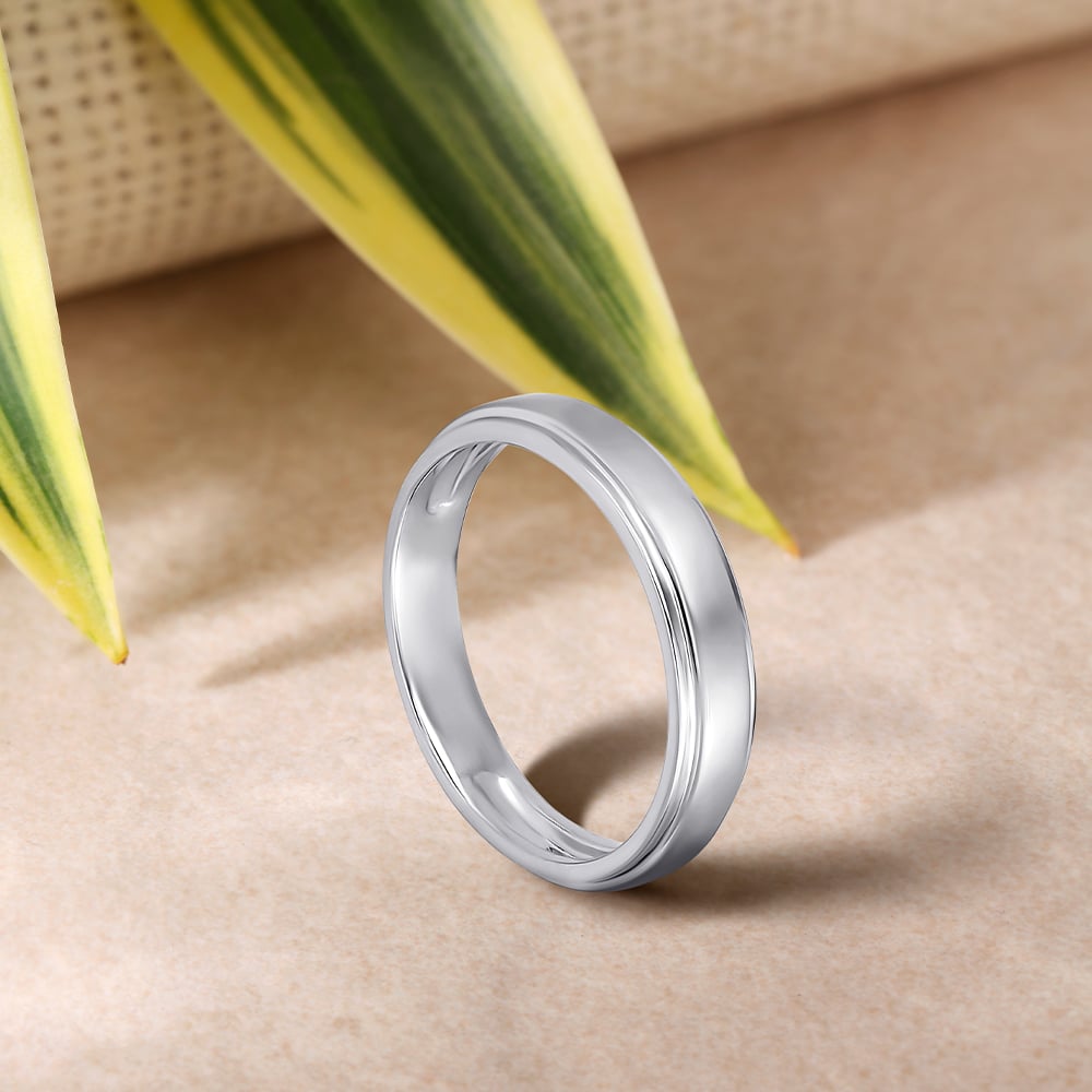 Platinum Love Bands For Men | Brushed Platinum Engagement Rings|