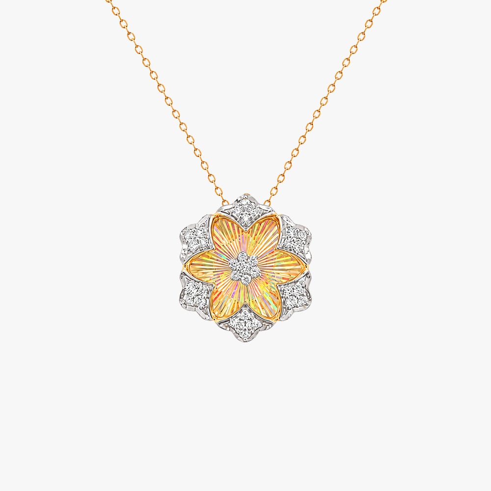 Aurora Bloom Diamond Pendant,,hi-res image number null
