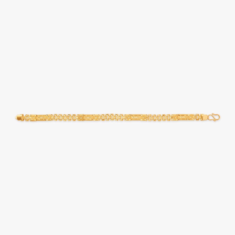 Engraved Gold Bracelet for Men,,hi-res image number null