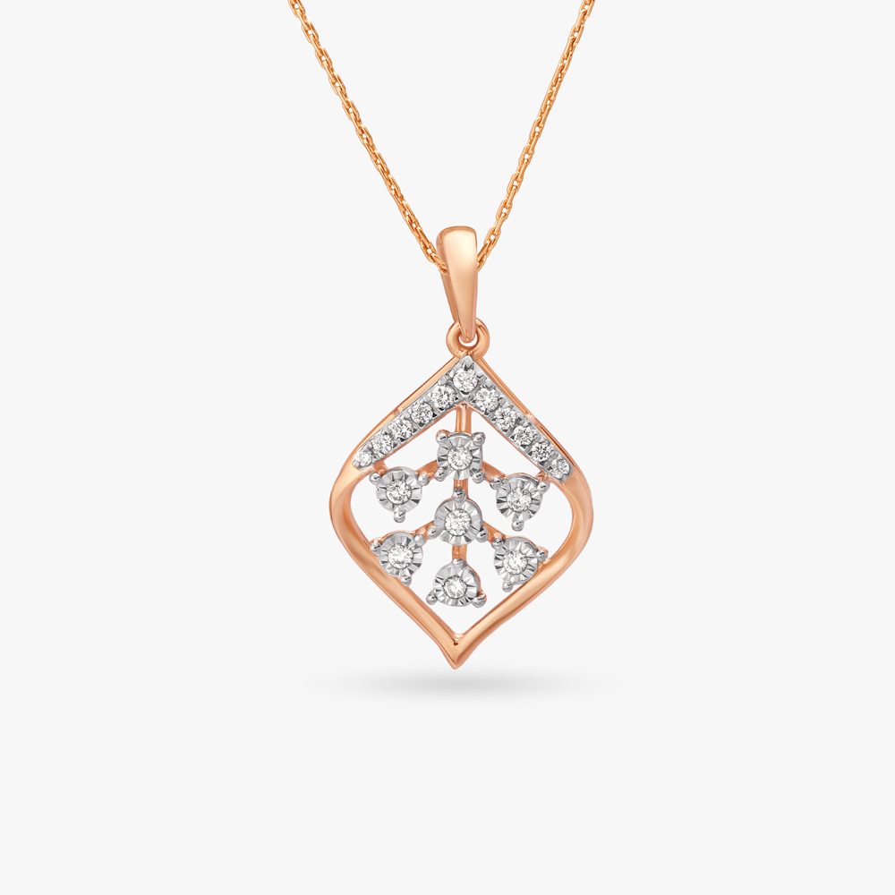 Graceful Leaf Diamond Pendant,,hi-res image number null
