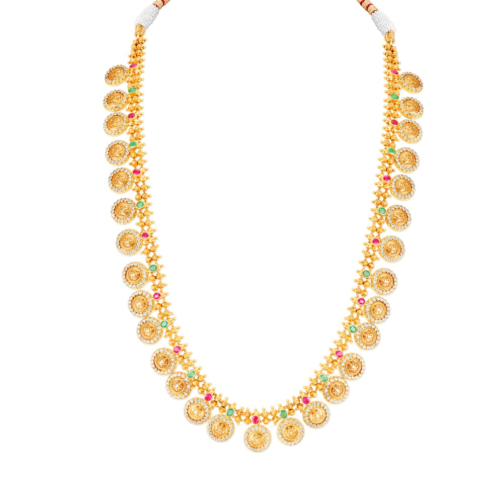 Exquisite Gold Haram with Cubic Zirconia, Emeralds and Rubies,,hi-res image number null