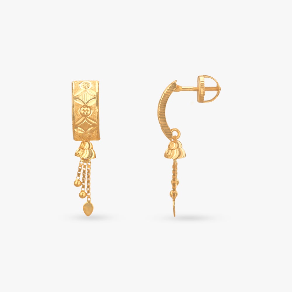 

Grace Unfolded Gold Drop Earrings