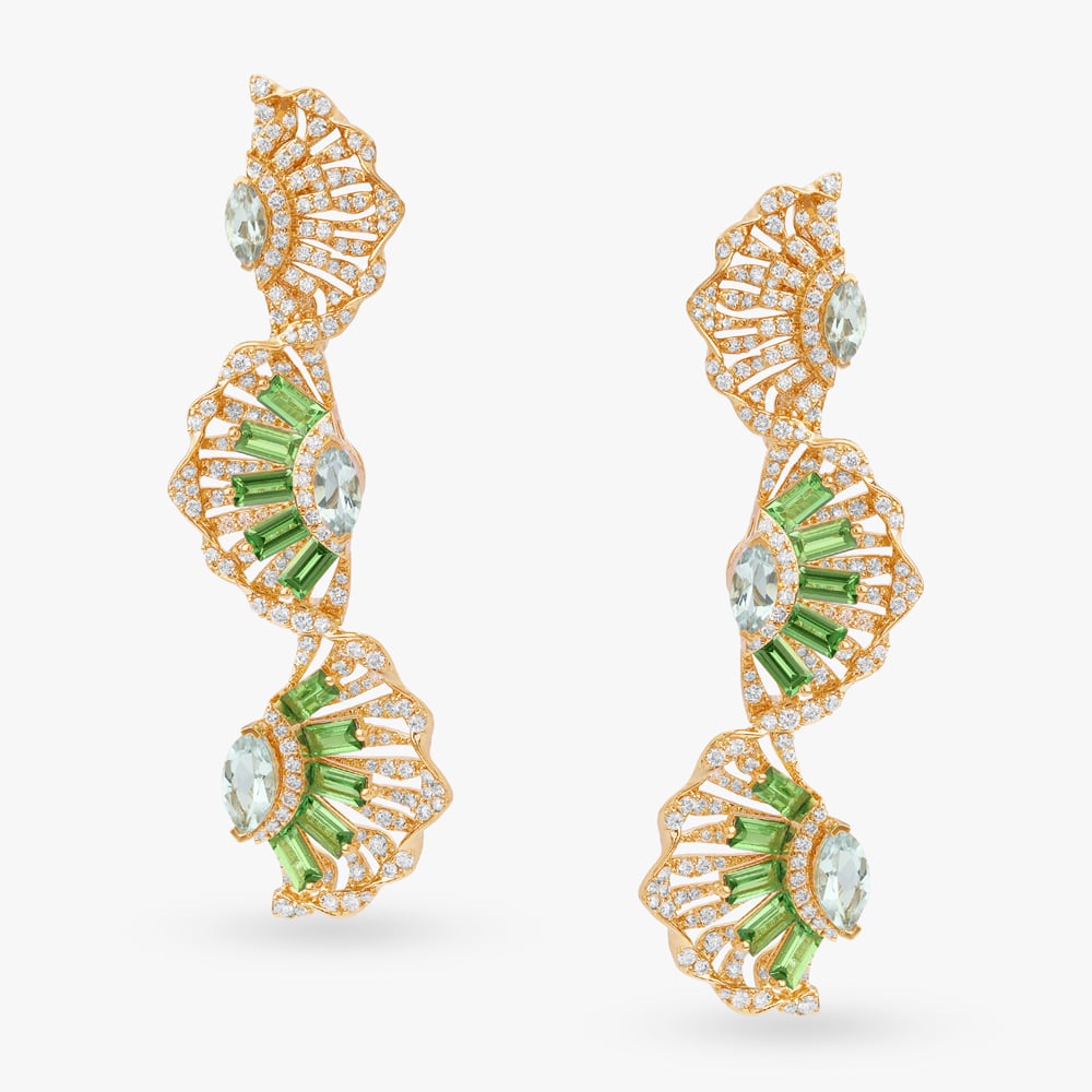 Ember Veil Diamond Drop Earrings,,hi-res image number null