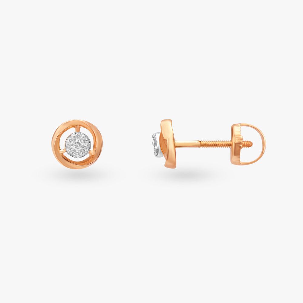 Round Diamond Stud Earrings,,hi-res image number null