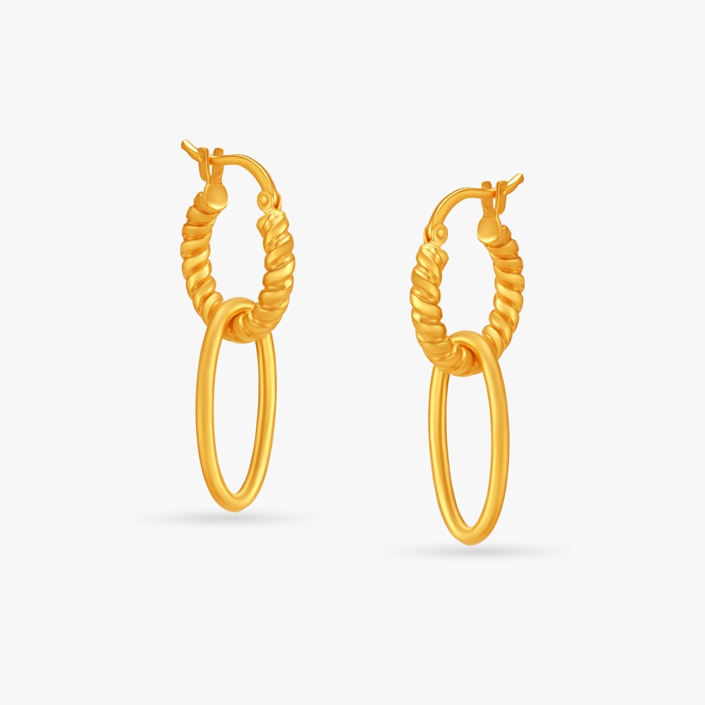 Minimal Twisted Hoop Earrings,,hi-res image number null