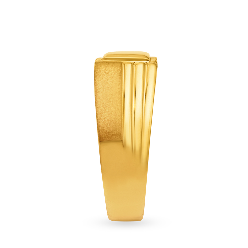 Handsome 22 Karat Yellow Gold Textured Square Ring,,hi-res image number null