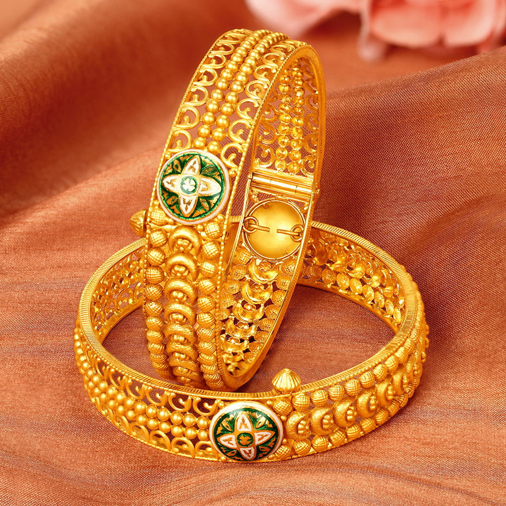 Tanishq traditional gold bangles sales