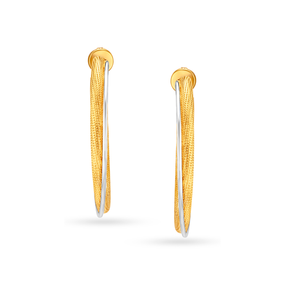 Contemporary Gold Hoop Earrings,,hi-res image number null