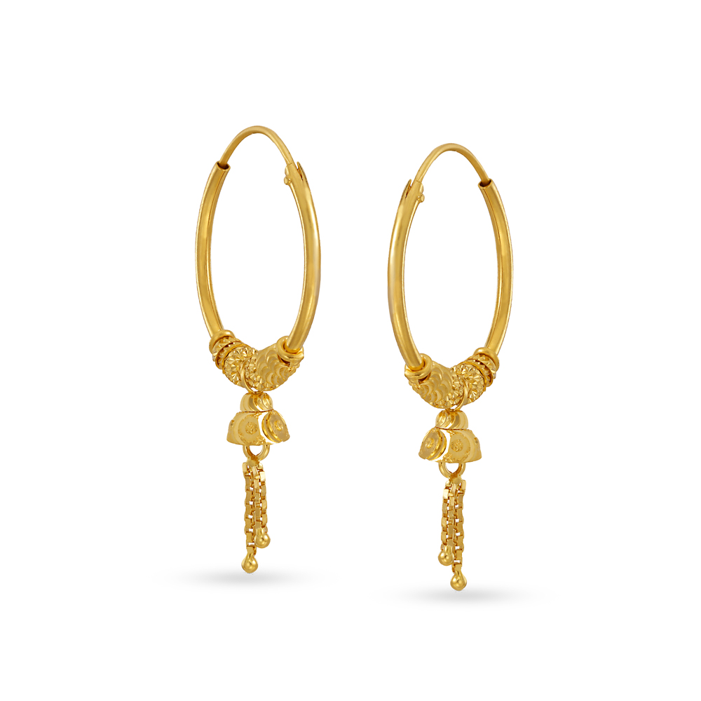 Traditional Timeless Gold Hoop Bali Earrings