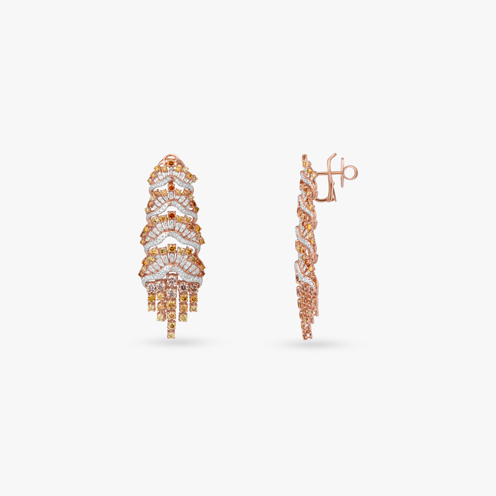 Solace Dune Diamond Drop Earrings,,hi-res image number null
