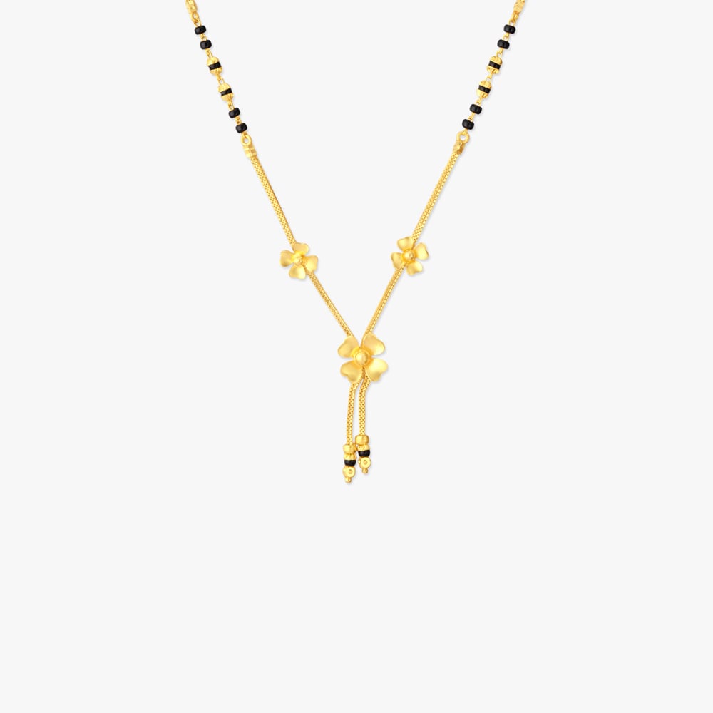 Triple Bloom Drop Mangalsutra,,hi-res image number null