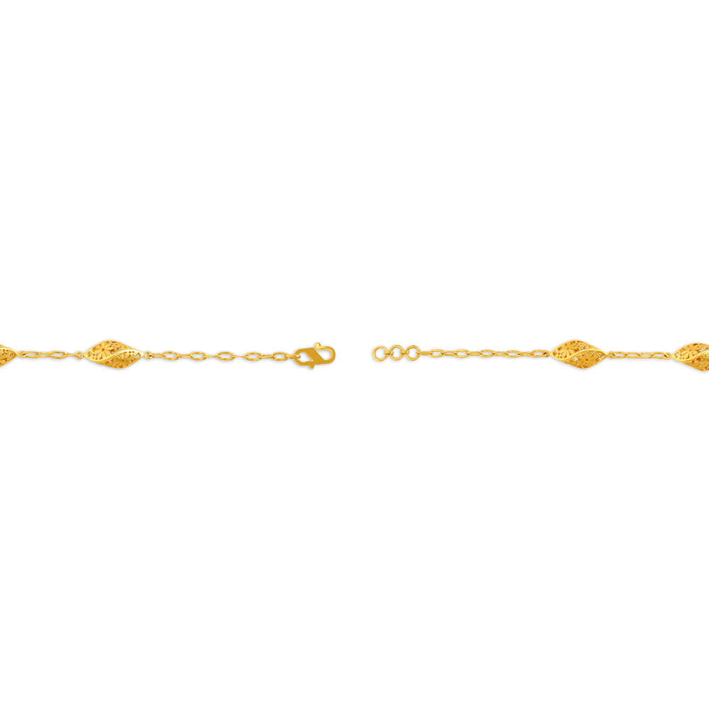 Stunning Floral Gold Bracelet,,hi-res image number null