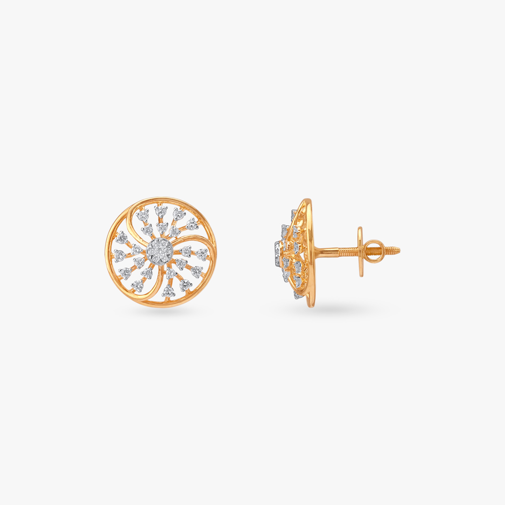 Chic Radiance Diamond Stud Earrings,,hi-res image number null