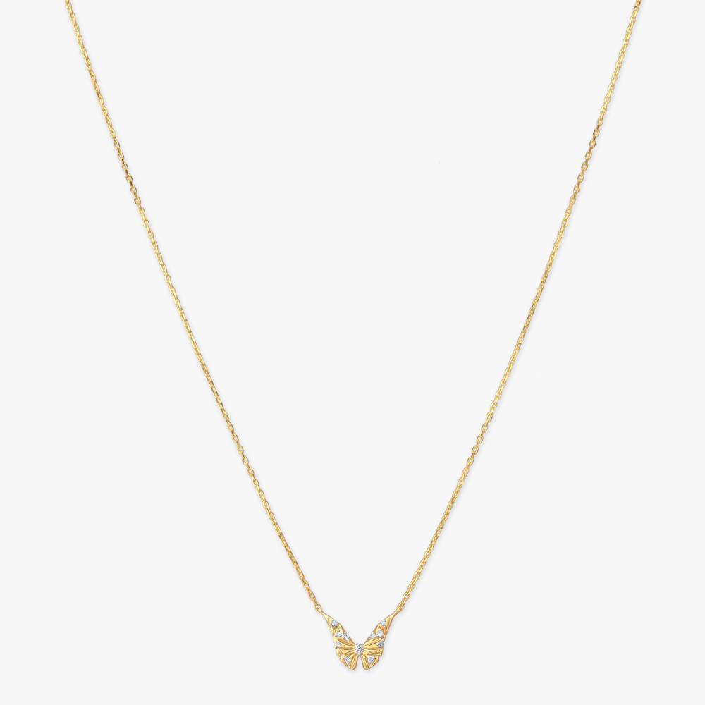 Flutter Frame Diamond Pendant with Chain,,hi-res image number null
