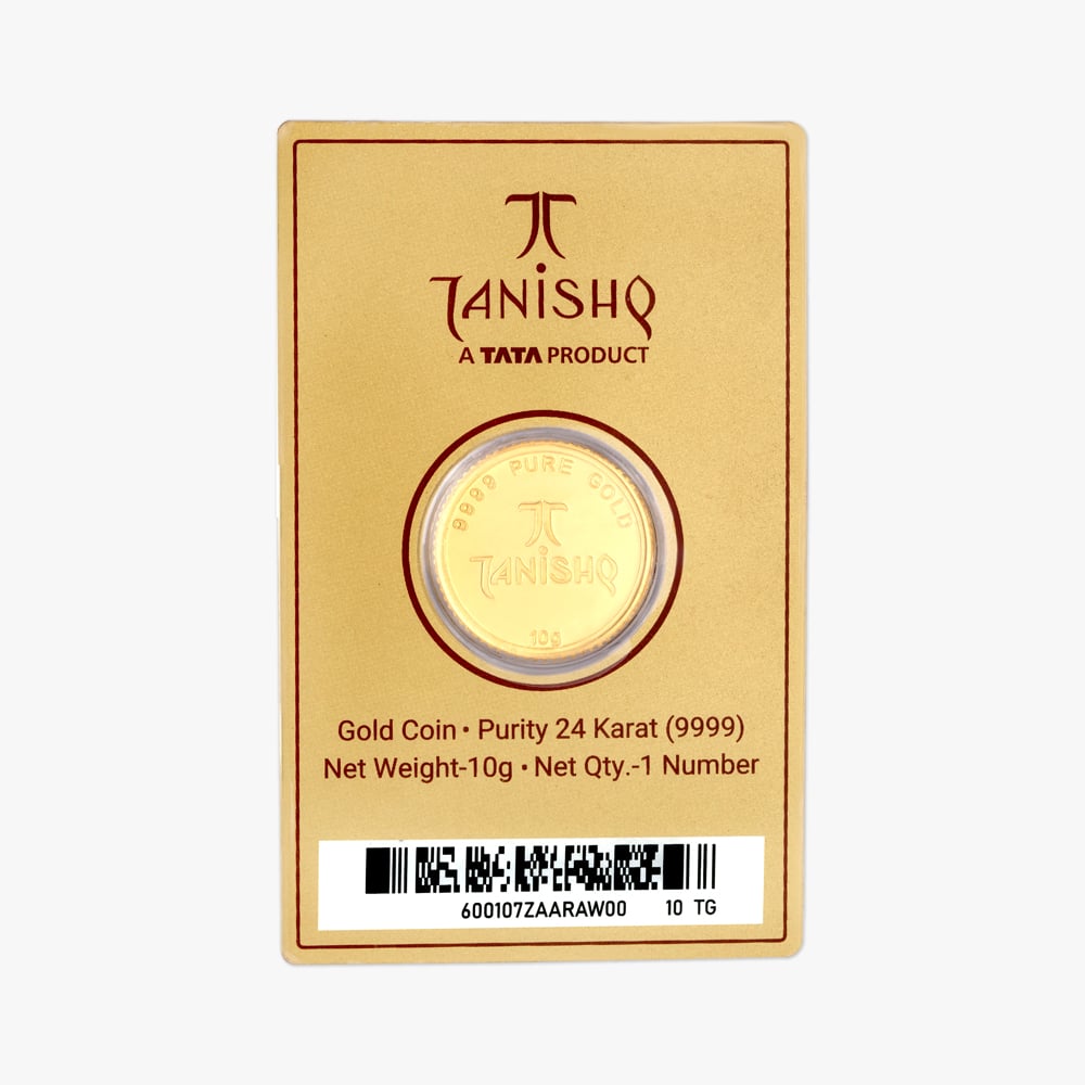 10 gram 24 Karat Gold Coin with Ganesha Motif,,hi-res image number null