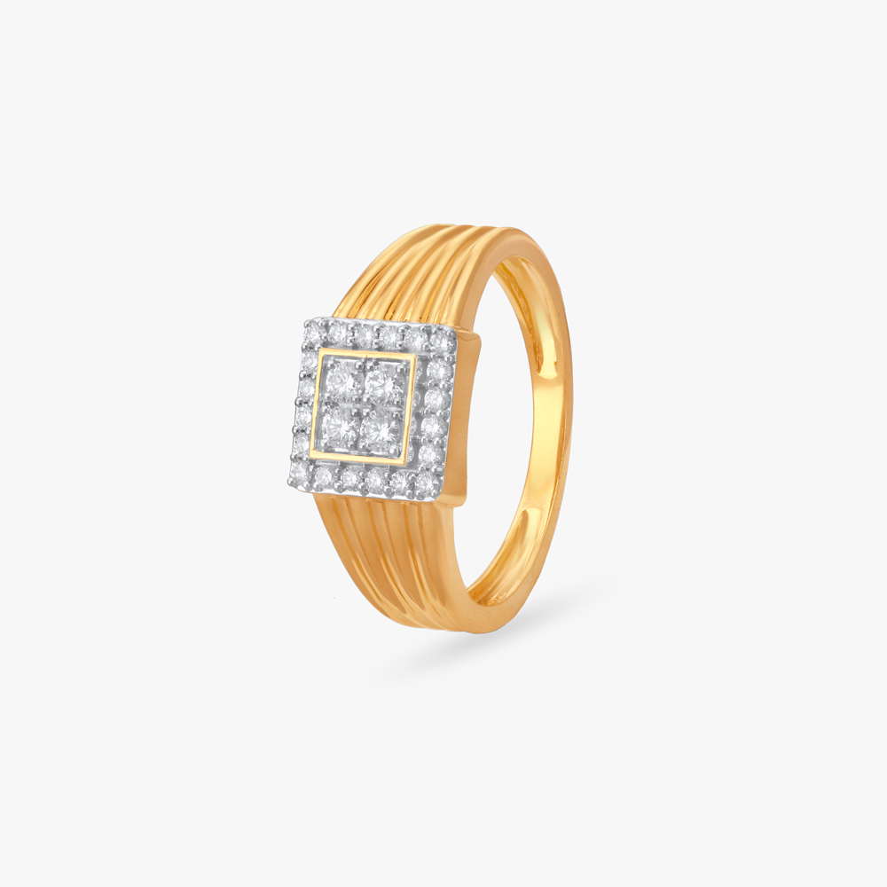 Classy Regal Diamond Finger Ring for Men,,hi-res image number null