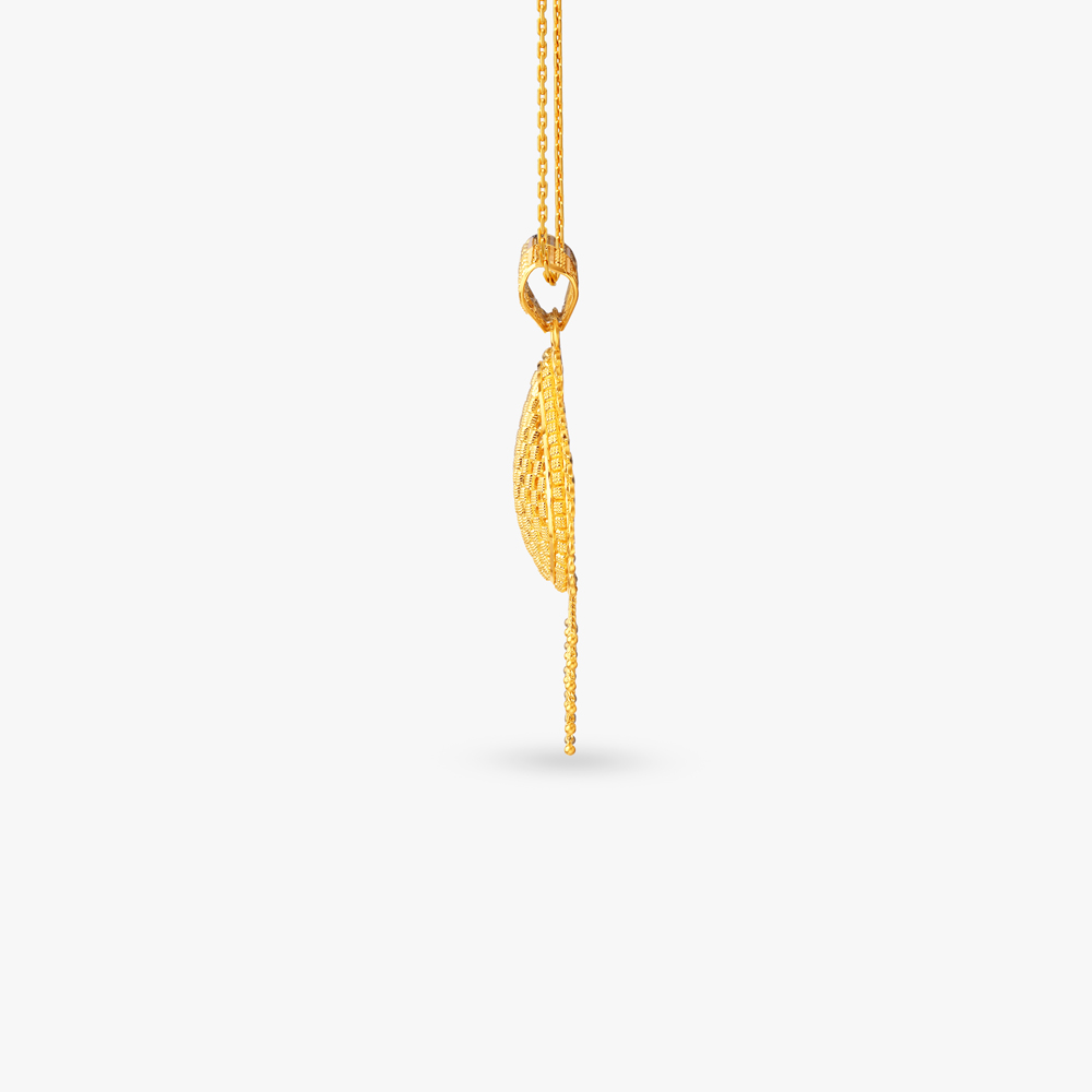 Ethereal Gold Pendant and Earrings Set,,hi-res image number null