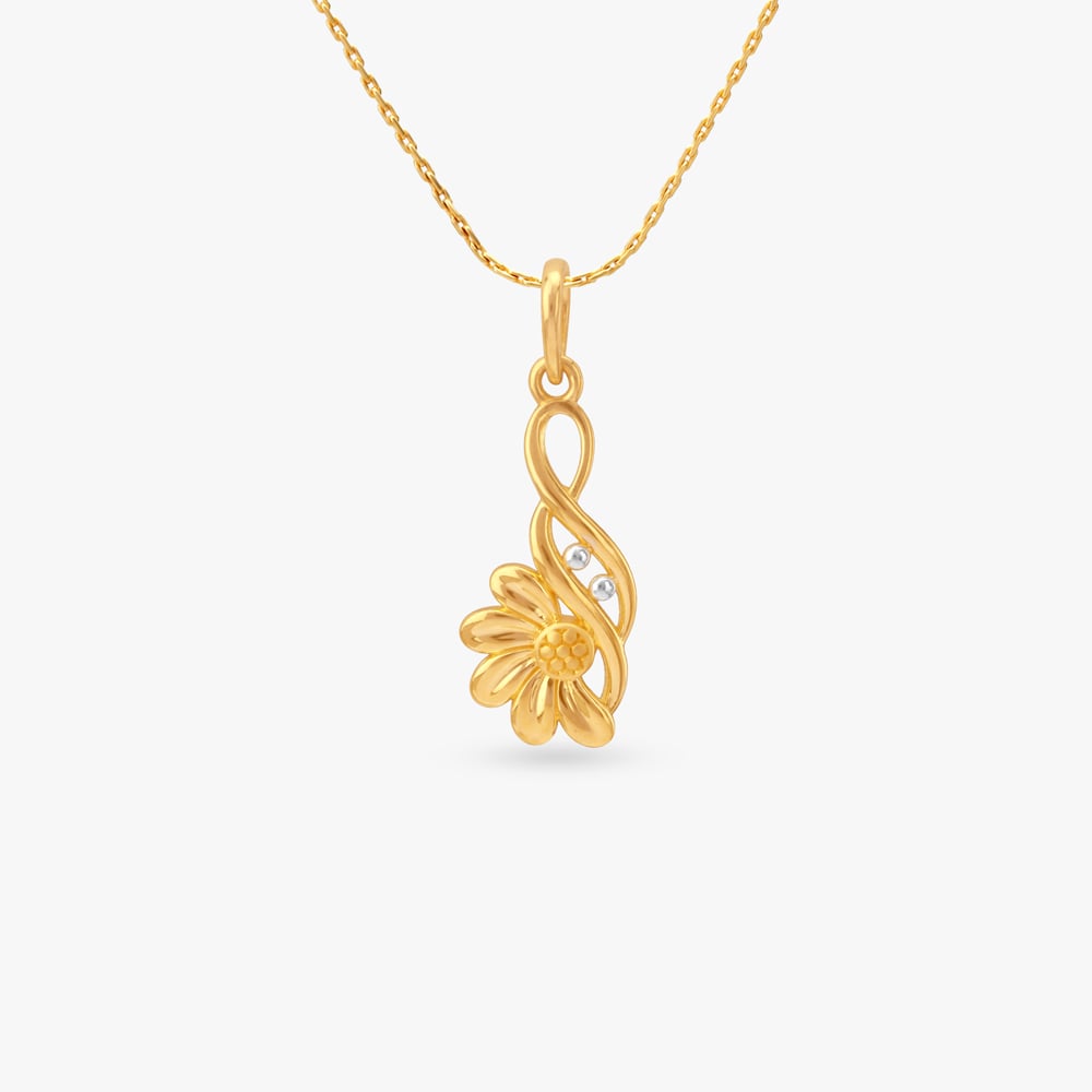 

Twisted Petal Gold Pendant