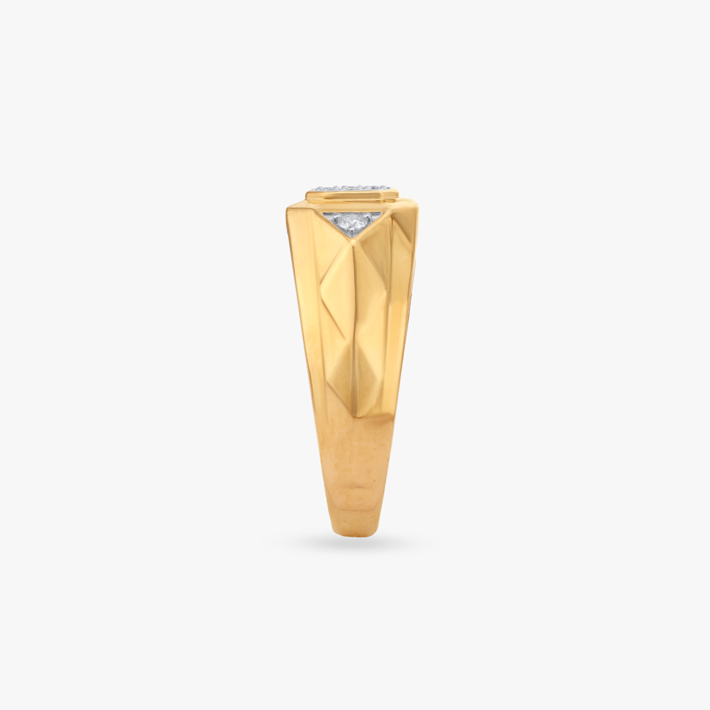 Regal Rectangular Diamond Ring For Men,,hi-res image number null