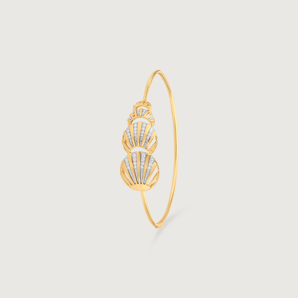 Radiant Shell Diamond Bangle,,hi-res image number null