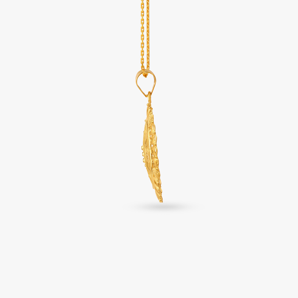 Filigree Gold Pendant and Earrings Set,,hi-res image number null