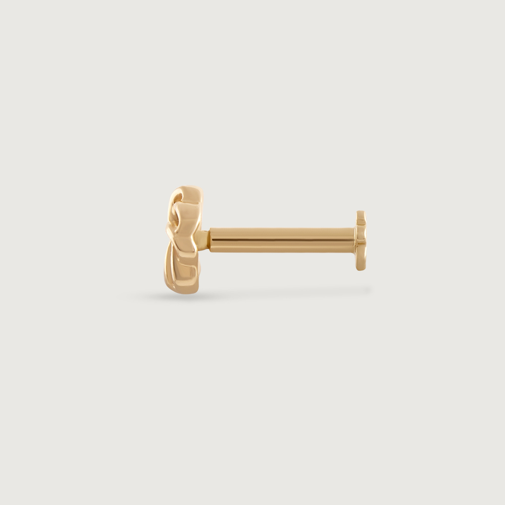 Elegant Knot Gold Nose Pin,,hi-res image number null