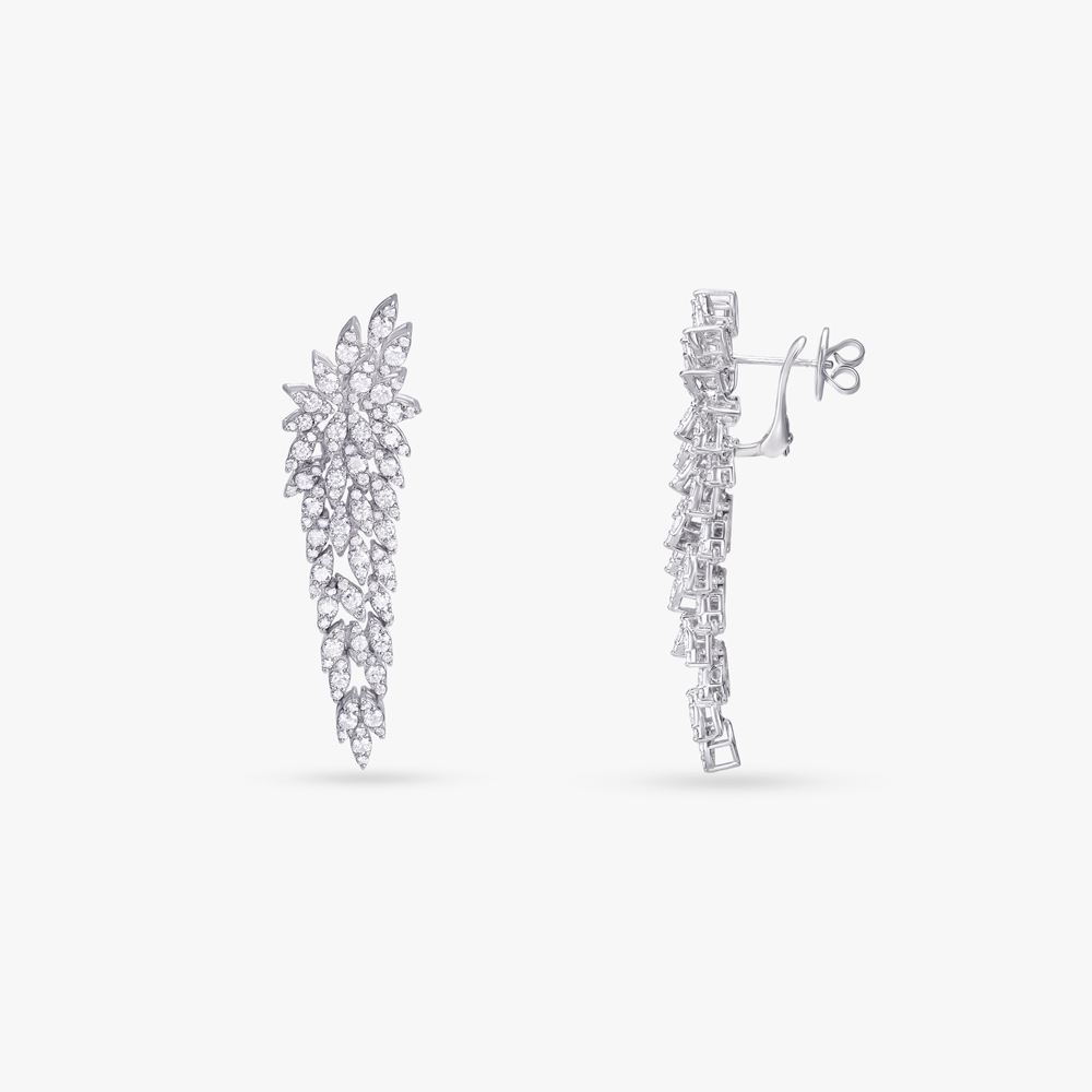 Glistening Leaf Diamond Necklace Set,,hi-res image number null
