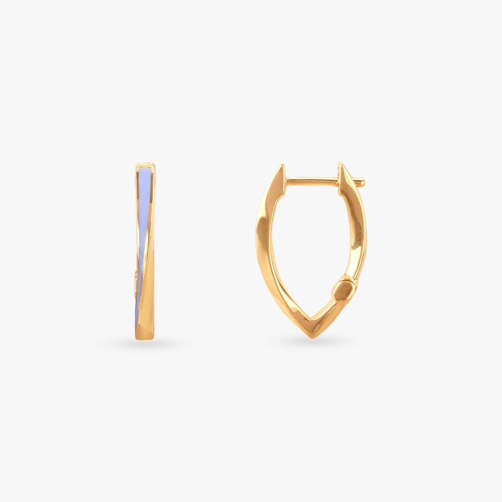 

Sleek Marquise Gold Hoop Earrings