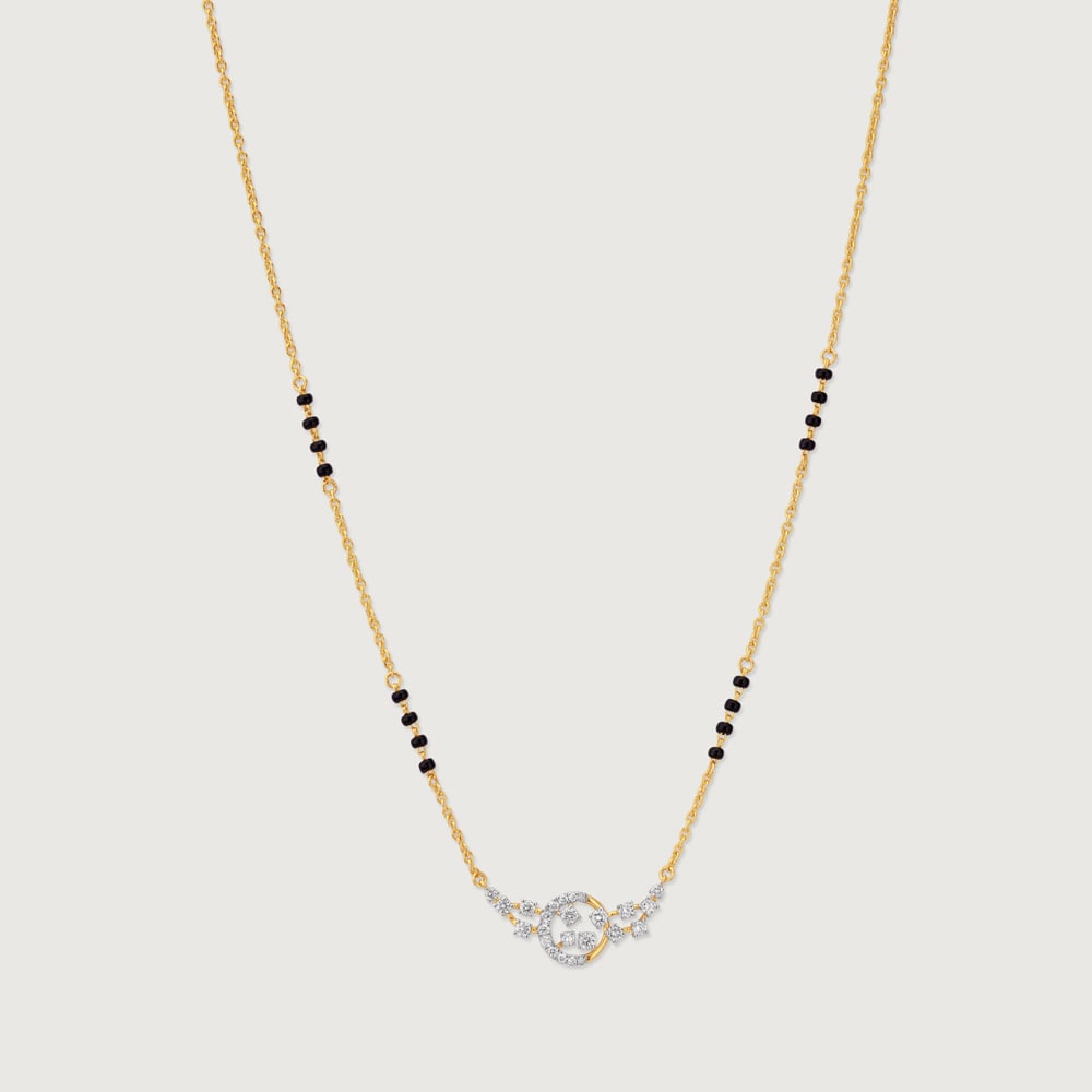 Graceful Flourishing Diamond Mangalsutra,,hi-res image number null