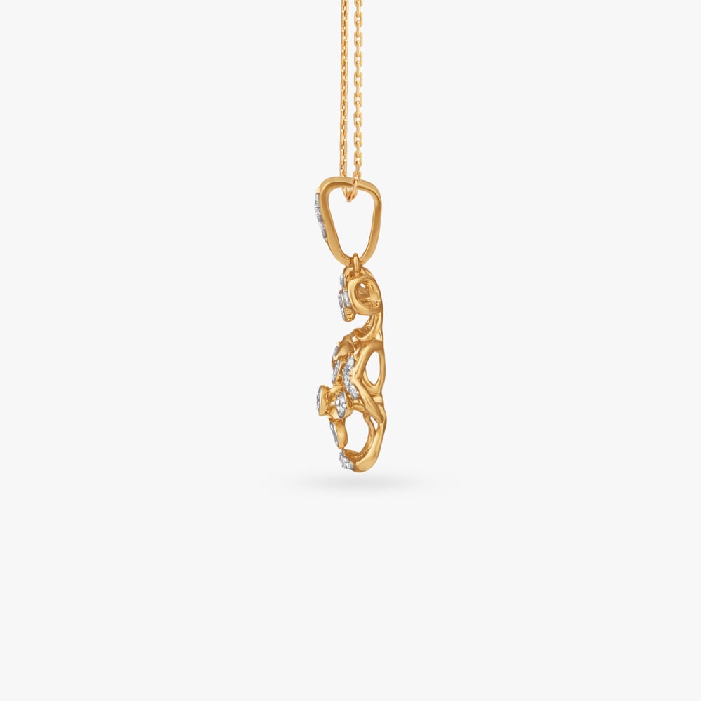 

Dainty Bloom Diamond Pendant